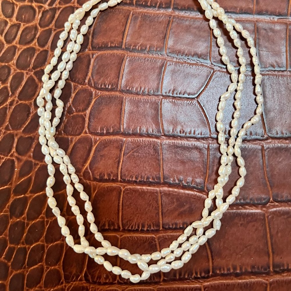 Freshwater Pearl 16 inch triple strand necklace